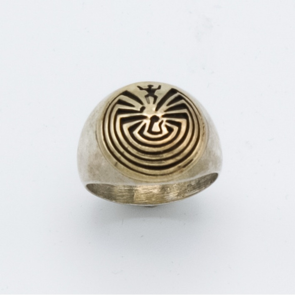 Man in Maze Native American Ring
